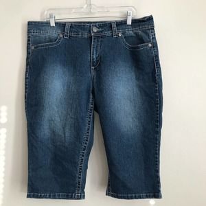 Nine West Vintage America Collection 16 Plus Denim Biker Shorts